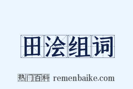 田浍组词是什么意思的图片